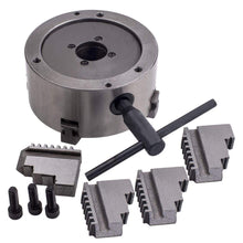 Laden Sie das Bild in den Galerie-Viewer, New 5 &#39; K12-125 Lathe Chuck 4 Jaw 4JawMini Metal Chuck Self Centering