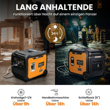 Laden Sie das Bild in den Galerie-Viewer, New Leiser, tragbarer Stromgenerator 5500-Watt-Benzinbetriebener mit USB, geräuscharmer Generator für Baustelle