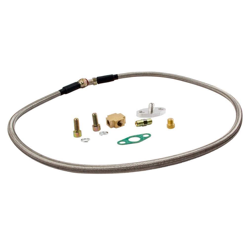 New neu Universal Turbolader Ölleitungen Ölvorlaufleitung Kit T3 T4 T04 T61 T66 gut