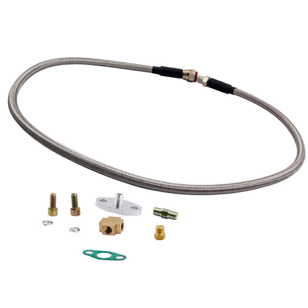 New neu Universal Turbolader Ölleitungen Ölvorlaufleitung Kit T3 T4 T04 T61 T66 gut