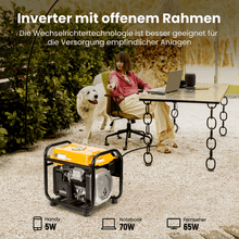 Laden Sie das Bild in den Galerie-Viewer, New 3000W 3200W Inverter Stromerzeuger Benzin für Camping 23.5KG tragbar Generator