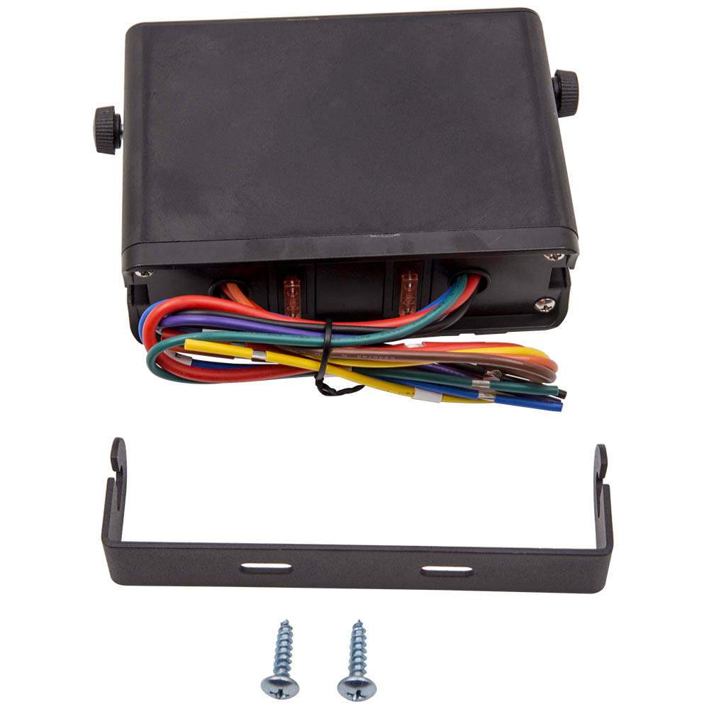 New Black 80A 12V Rocker Switch Box Strobe Lights 6-Gang Toggle Controller Panel