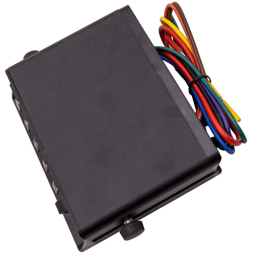 New Black 80A 12V Rocker Switch Box Strobe Lights 6-Gang Toggle Controller Panel