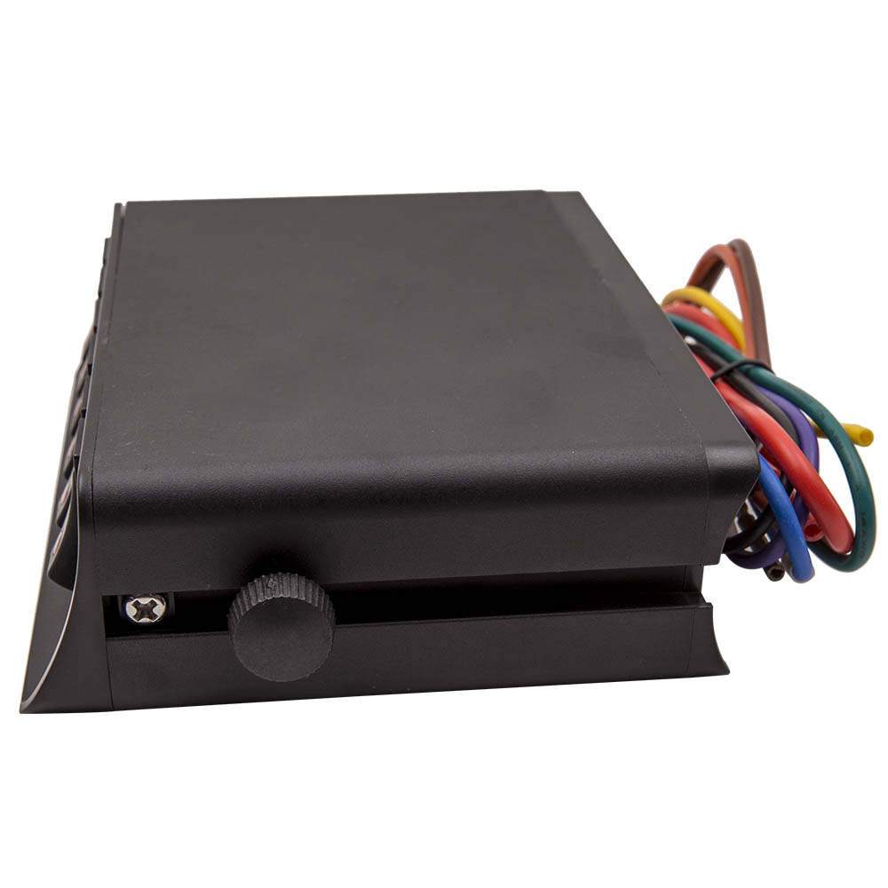 New Black 80A 12V Rocker Switch Box Strobe Lights 6-Gang Toggle Controller Panel