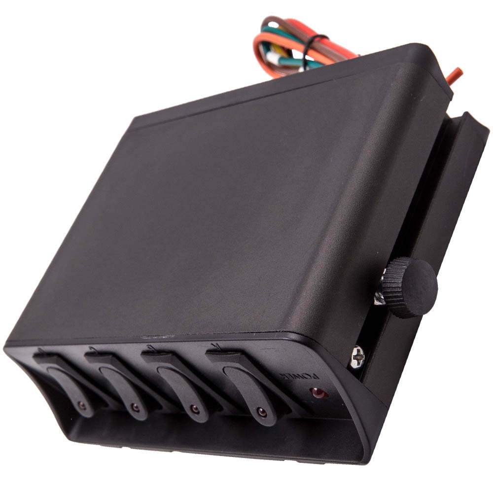 New 40A Rocker Switch Emergency LED Light 4 Gang Toggle Switch Panel für Car Boat