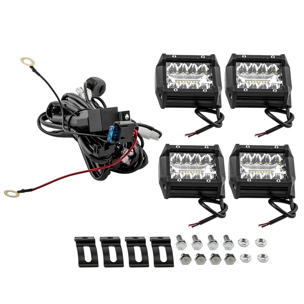 New 4x4 LED-Arbeits Lichtleisten Flood Spot Combo Nebelscheinwerfer 4WD 10000LM