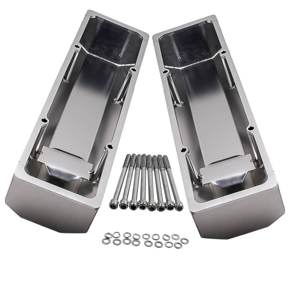 New Aluminium Ventilabdeckung für Chevy Small Block SBC 1958-1986 inkl. Schrauben