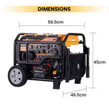 Laden Sie das Bild in den Galerie-Viewer, Stromgenerator ATS Stromerzeuger Inverter Notstromaggregat Generator Benzin 5500W mit E-Start