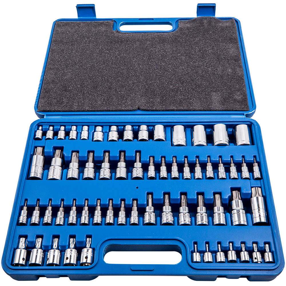 Timing Tool kit Torx Steckschlüssel Satz Werkzeug 60-tlg. Innentorx Steck Nuss Set Nüsse 3/8 1/2