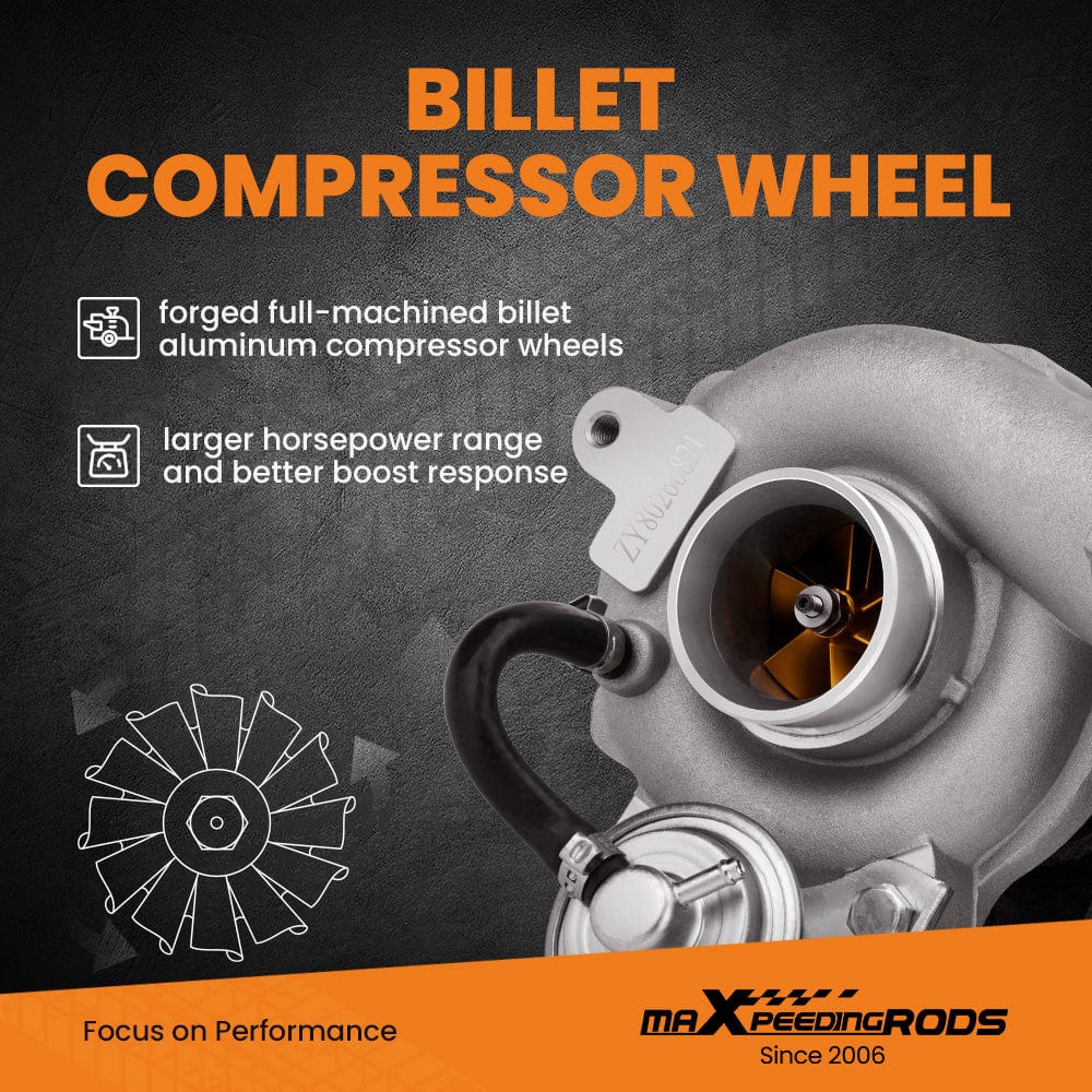 Turbo Billet-Kompressorrad Street Performance Turbolader Kompatibel für Mazda CX-7 Geschwindigkeit 3 Geschwindigkeit 6 2.3L mit MZR DISI 2.3 Turbo L3-VDT Motor