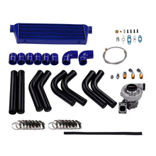 Laden Sie das Bild in den Galerie-Viewer, Turbo T3/T4 T04E Hybrid Turbolader + Universal Intercooler + Piping Kit turbo 10 tlg.