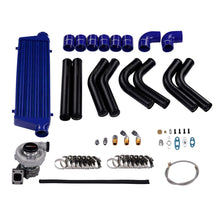 Laden Sie das Bild in den Galerie-Viewer, Turbo T3/T4 T04E Hybrid Turbolader + Universal Intercooler + Piping Kit turbo 10 tlg.