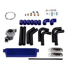 Laden Sie das Bild in den Galerie-Viewer, Turbo T3/T4 T04E Hybrid Turbolader + Universal Intercooler + Piping Kit turbo 10 tlg.