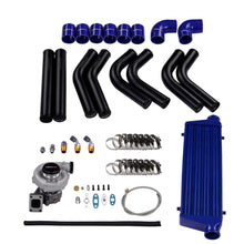Laden Sie das Bild in den Galerie-Viewer, Turbo T3/T4 T04E Hybrid Turbolader + Universal Intercooler + Piping Kit turbo 10 tlg.