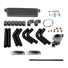 Laden Sie das Bild in den Galerie-Viewer, Turbo Universal T3/T4 T04E Hybrid Turbolader Kit Turbo Starter Kit 350 PS Intercooler