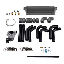 Laden Sie das Bild in den Galerie-Viewer, Turbo Universal T3/T4 T04E Hybrid Turbolader Kit Turbo Starter Kit 350 PS Intercooler