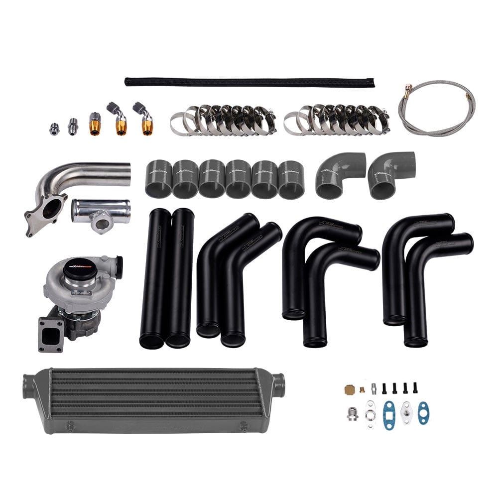 Turbo Universal T3/T4 T04E Hybrid Turbolader Kit Turbo Starter Kit 350 PS Intercooler