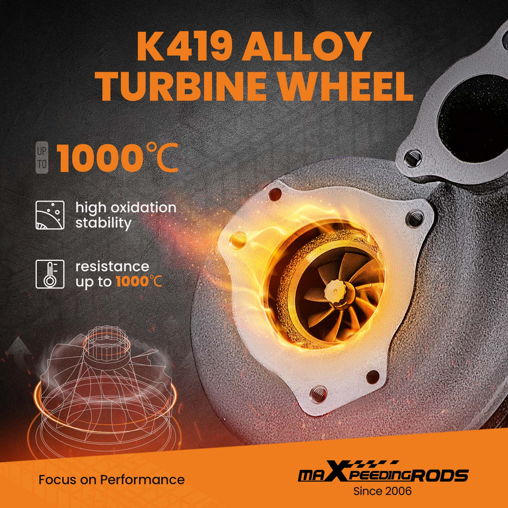 Turbo Billet-Kompressorrad Universal Straßentyp Turbocharger Compressor A/R .50 Turbine A/R. 57 up to 400+HP