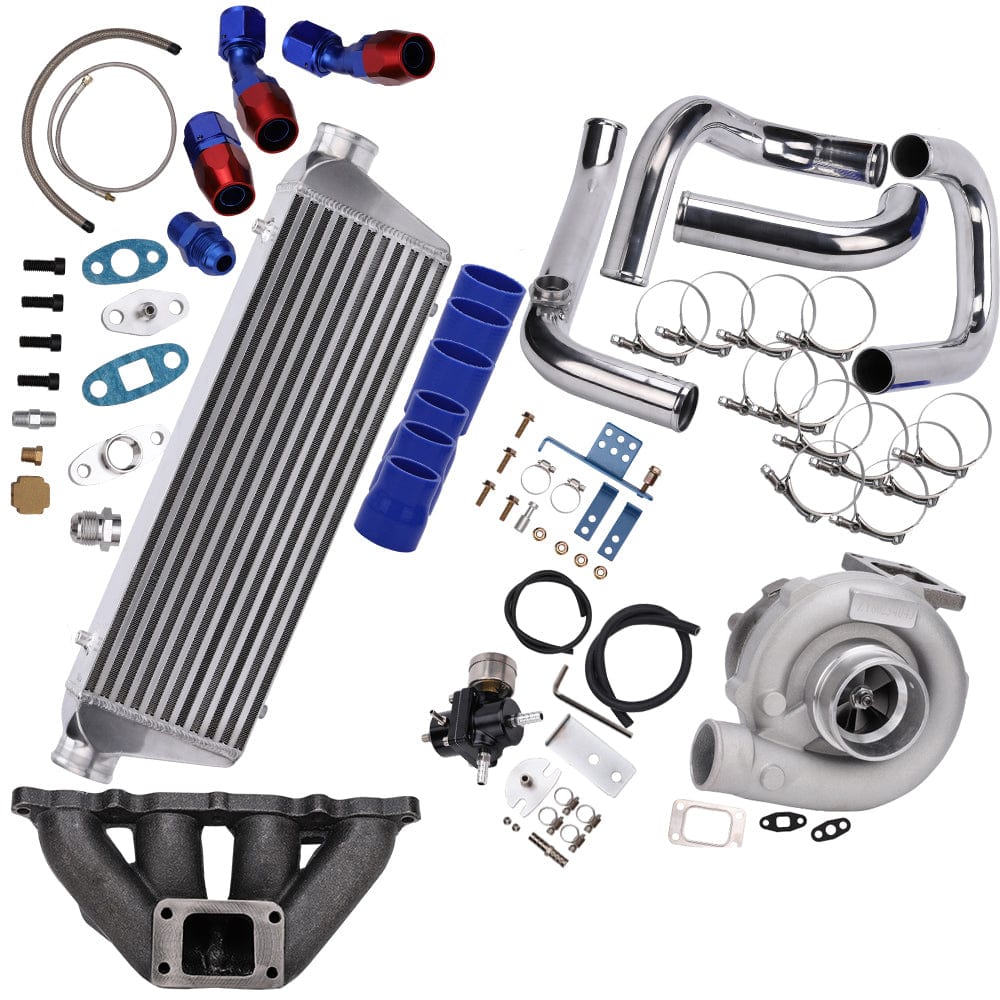 Turbo Passend für civic D15 Turbo kitT3/T4 Turbolader satz passend für Honda D Series D15Z1 mit Auspuffkrümmer, Bov-Ventil, Ladeluftkühler usw.