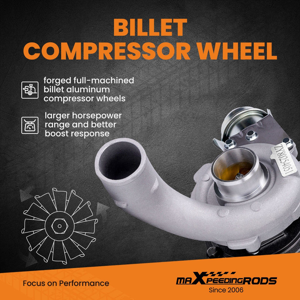 Turbo Billet-Kompressorrad Turbolader Kompatibel für RENAULT LAGUNA 2 ESTATE 1.9 DCI 120 cv 8200322125 708639-0006