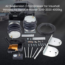 Laden Sie das Bild in den Galerie-Viewer, Werkzeuge Paar Luftfederung mit 12 V Kompressor Kit Für Vauxhall Movano 2010-2020 4000 KG